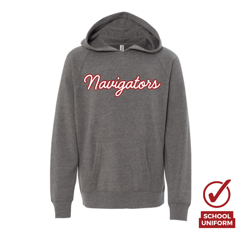 Youth "Navigators" Raglan Hoodie, Grey