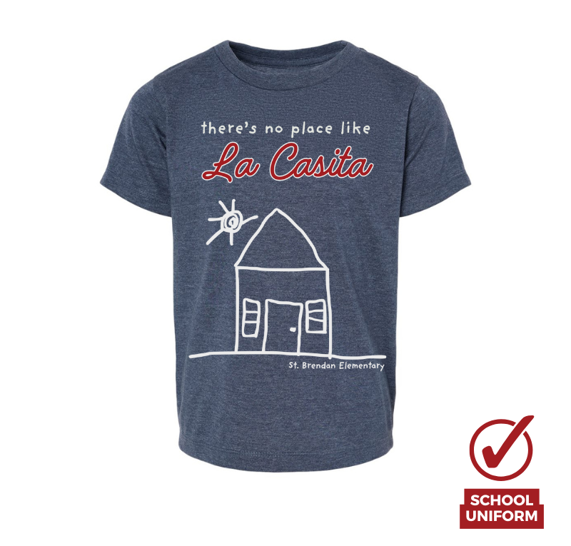 Toddler "La Casita" T-Shirt, Heathered Navy