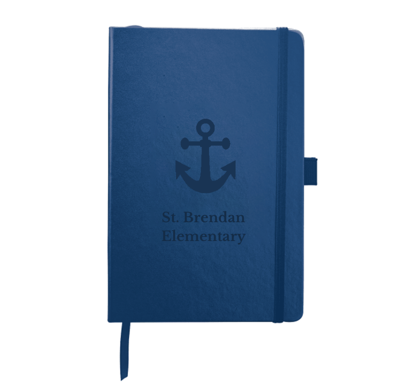 Anchor Debossed Notebook, Navy