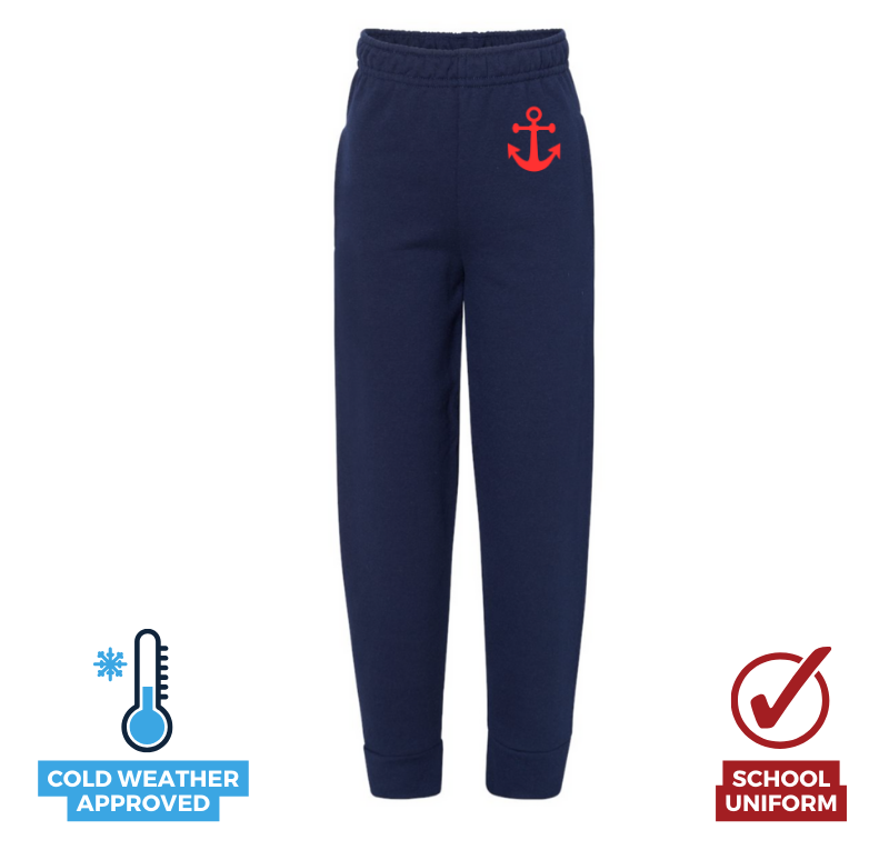 Red Anchor Joggers, Navy