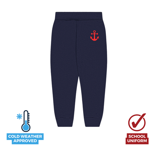 Toddler Red Anchor Joggers, Navy