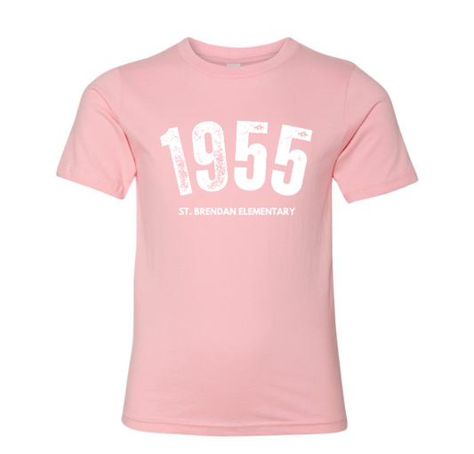 Youth "1955" Cotton T-Shirt, Pink