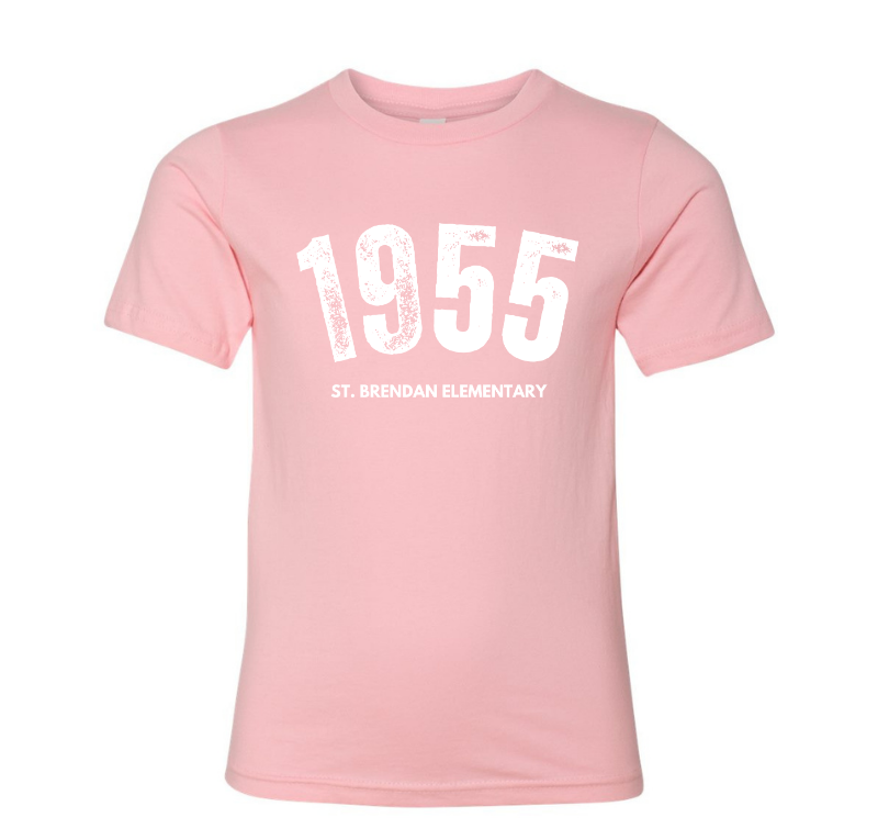 Toddler "1955" Cotton T-Shirt, Pink