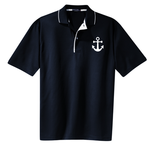 Sport-Tek Anchor Polo with Tipped Collar, Navy