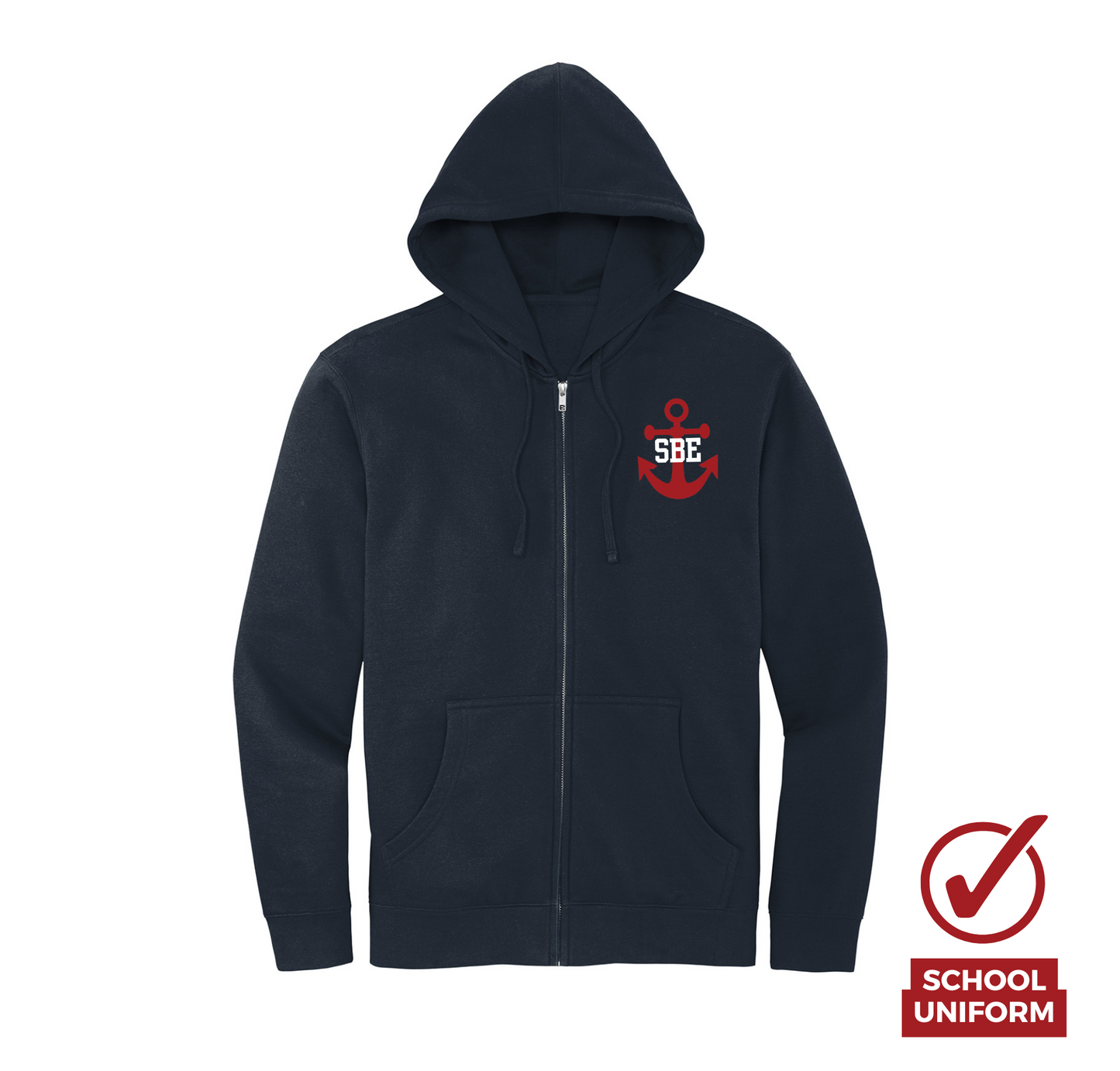 Zip Up SBE Hoodie, Navy