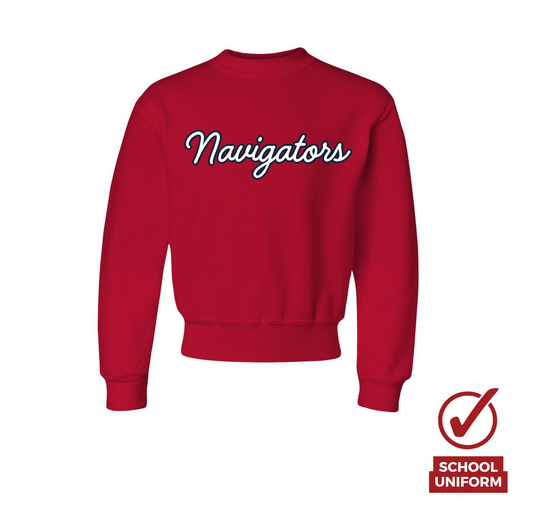 Youth Navigators Red Crewneck Sweatshirt