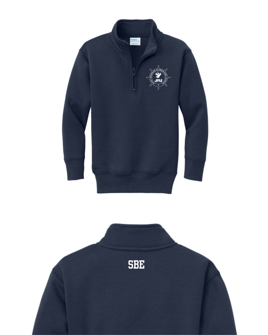 Uniform Fleece 1/4 Zip Silicone Navy - Youth