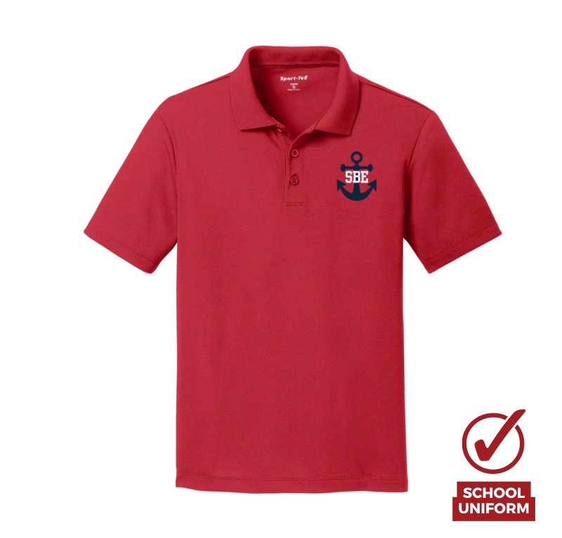 Sport-Tek Friday Uniform SBE Anchor Polo, Red