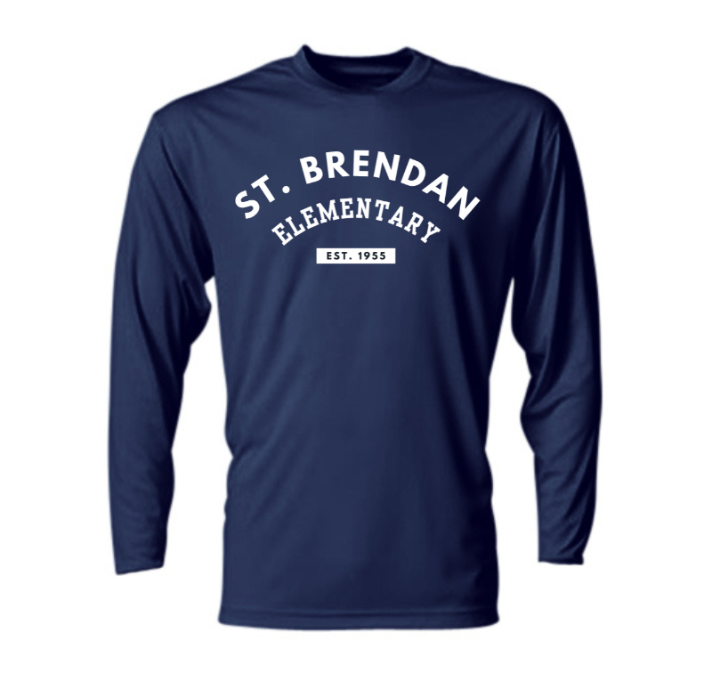 Sport-Tek St. Brendan Elementary Classic Long Sleeve T-Shirt, Navy