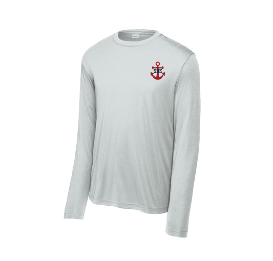 Adult SBE Anchor Long-Sleeve Performance T-Shirt, Grey